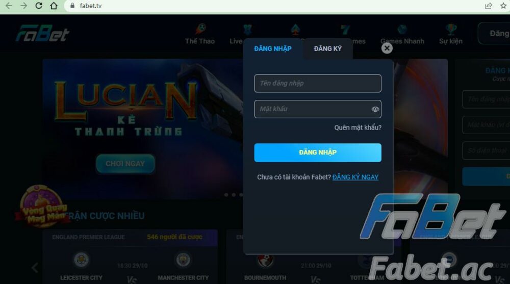 Truy cập vào Fabet để chơi nhanh chóng